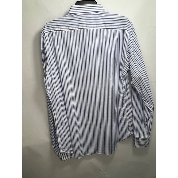 Valentino Roma Men Shirt Long Sleeve Button Up Blue Slim Fit 15.5 42 Medium M - Picture 3 of 8